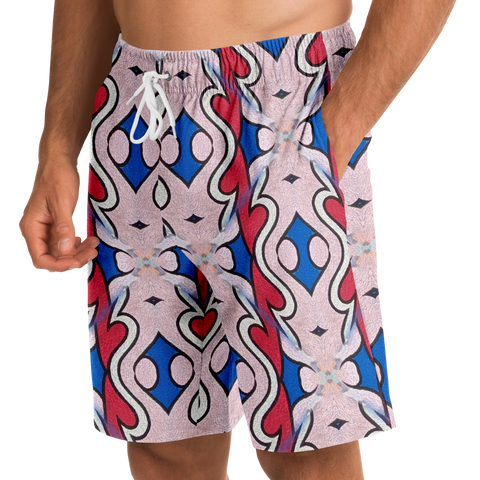 Pattern Shorts Blue/Pink