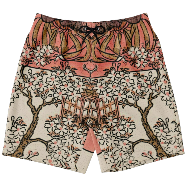 Zen Trees Shorts Beige/Pink