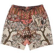 Zen Trees Shorts Beige/Pink