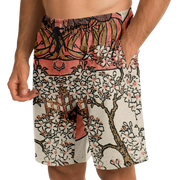 Zen Trees Shorts Beige/Pink