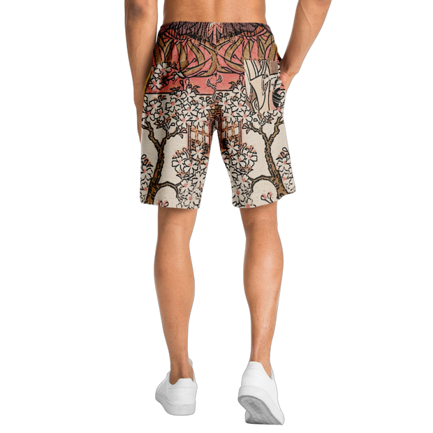 Zen Trees Shorts Beige/Pink